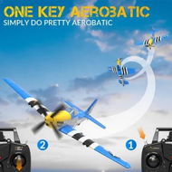 Detailed information about the product Easy-to-Fly RC Plane 4 Channel P51 Mustang Fighter with 6-Gyro System, Perfect for Learning to Fly RC Planes