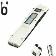 Detailed information about the product EDC Tactical Flashlight Compact 7 Mode Pocket LED Flashlight USB-C Rechargeable Digital Display,IPX5 with Side Light and Clip(White)