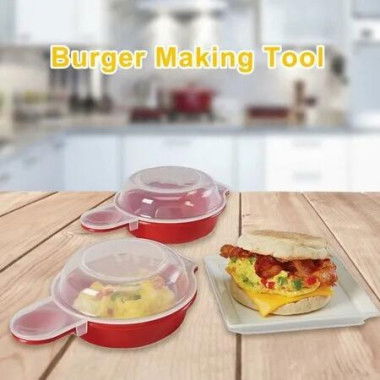 Effortless Nonstick Microwave Egg Cooker for Quick and Easy Egg Dishes, Breakfast Sandwiches, Pancakes, and Omelets (Set of 2)