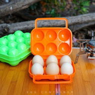 Detailed information about the product Egg Carry Box Camping Picnic 6 Eggs Holder Container Plastic Storage Box Case