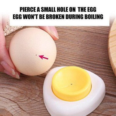 Egg Piercer For Raw Eggs With Magnetic Base And Safety Lock Hard Boiled Egg Peeler