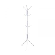 Detailed information about the product EKKIO 12 Hook Metal Coat Rack Stand with 3-Tier Hat Hanger (White) EK-CRS-100-GQR