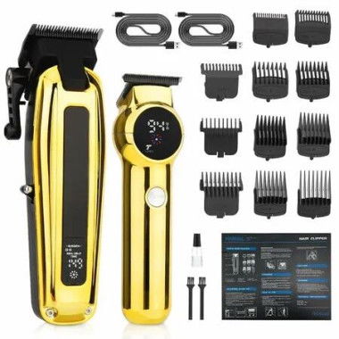 Electri Cordless Hair Clippers Beard Trimmers Set for Men with LED Display Hair Cutting Kit for Family