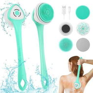 Detailed information about the product Electric Body Bath Brush Rechargeable Back Brush Long Handle For Shower With 5 Spin Shower Facial Brush Head H For Women Men