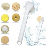 Detailed information about the product Electric Body Brush Set for Showering, Exfoliating Bath Brush Long Handle for Shower, Body Scrubber with 6 Shower Brush Heads for Women Men, White
