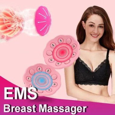Electric Breast Massager Bra Vibration Breast Enhancement Instrument Hot Compress EMS Massage Breast Pump