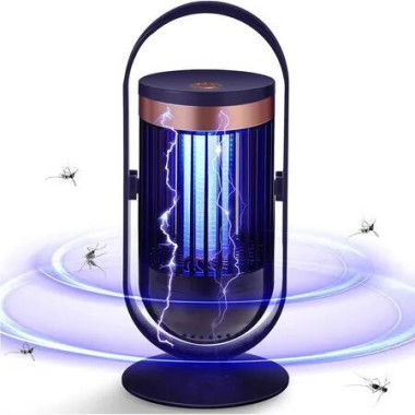 Electric Bug Zapper Outdoor Mosquito Killer Indoor LED Fly Swatter Zapper Purple Light Insect Killer for Home Garden Camping (Blue)