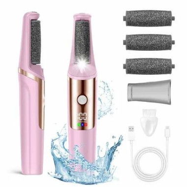 Electric Callus Remover for Feet,Pedicure Tools Foot Care Kit, Foot Scrubber Feet File Smooth Pedi Wand for Hard Cracked Dry Dead Skin-Pink