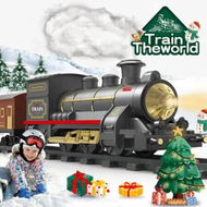 Detailed information about the product Electric Christmas Holiday Train Set with Lights Sounds Spary For Festive Decoration Christmas Train Toy Gift Black Train head