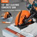 Electric Concrete Saw 14 in 2000 W 15 A Motor Circular Saw Cutter with Max.6 in Adjustable Cutting Depth Wet Disk Saw Cutter Includes Water Line. Available at Crazy Sales for $479.95