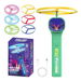 Electric Disc Launcher with 6 Flying Spinners, Glow in The Dark Rechargeable Outdoor Play Fun Sport Fidget Toys, Green. Available at Crazy Sales for $14.95