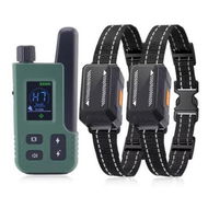 Detailed information about the product Electric Dog Training Collar Waterproof Rechargeable Bark Stop Device Shock Collars for 2 Dogs with Remote Training Beep Vibration Shock(Dark Green)