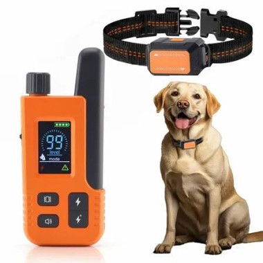 Electric Dog Training Collar Waterproof Rechargeable Bark Stop Device Shock Collars for Dog with Remote Training Beep Vibration Shock