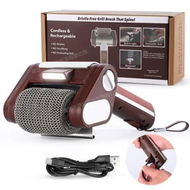Detailed information about the product Electric Grill Cleaner Bristle Free Cordless Rechargeable BBQ Grill Brushes with 350 RPM Stainless Roller LED Light,Dishwasher for Gas Grills(Brown)