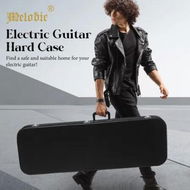 Detailed information about the product Electric Guitar Case Hard Shell Storage Wooden Standard 39 Inch Stratocaster Telecaster Ibanez Rectangular Gig Soft Padding with Latch Lock Black