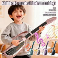 Detailed information about the product Electric Guitar Toy,Kids Guitar Musical Instrument Toy,Stringless Foldable Three Tones Switch Guitar For 3+ Boys Girls Christmas Birthday Gifts,Pink