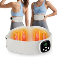 Detailed information about the product Electric Heating Pad with EMS Massage, Cordless Massager for Lower Back, Portable Waist Wrap Belt Adjustable Size, Gift for Men and Women (White)