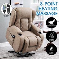 Detailed information about the product Electric Massage Chair Linen Fabric Recliner Sofa Lift Motor Armchair 8 Point Heating Seat