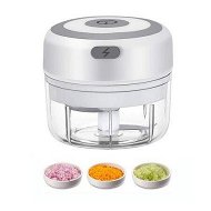 Detailed information about the product Electric Mini Garlic Chopper 100ML USB Mini Food Chopper Garlic Mincer Vegetable Chopper Onion Chopper Portable Small Food Processor For Garlic Ginger Chili Vegetables (White 100ml)