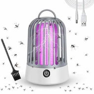 Detailed information about the product Electric Mosquito Zapper, Portable Rechargeable Bug Zapper, Waterproof Insect Killer, Electric Fly Zapper for Home, Patio, Camping (Grey)