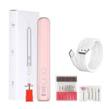 Electric Nail Drill, Cordless Electric Nail File, Gel Nails, Manicure Pedicure for Polishing Shape Tools, Pink