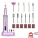 Electric Nail Drill Cordless Portable Rechargeable Nail File Kit for Acrylic Gel Nails 15000RPM Adjustable Speeds for Manicure Pedicure Polishing,Purple. Available at Crazy Sales for $29.99