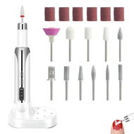 Detailed information about the product Electric Nail Drill Cordless Portable Rechargeable Nail File Kit for Acrylic Gel Nails 15000RPM Adjustable Speeds for Manicure Pedicure Polishing,White
