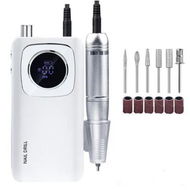 Detailed information about the product Electric Nail Drill Professional, Rechargeable Nail File with Bits for Acrylic Gel Nails, Nail Drill Manicure Pedicure Polishing Shape Tools (White)