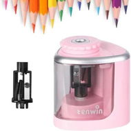 Detailed information about the product Electric Pencil Sharpener Automatic Pencil Sharpener for School,Home,Office,Classroom,with Replacement Blades,Manual and Electric Free to Switch,Pink