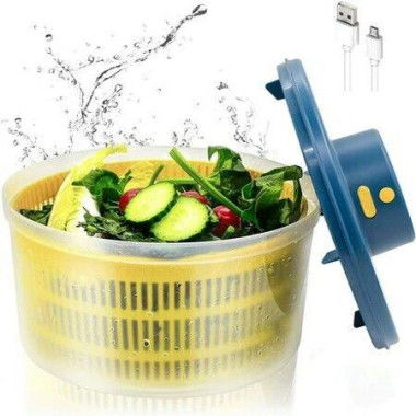 Electric Salad Spinner 3L Vegetable Washer USB Electric Chargeble Lettuce Cleaner And Dryer BPA Free