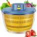 Electric Salad Spinner Dryer Fruit Vegetable Cleaner Bowl Colander Greens Herbs Berries Kitchen Gadget 4L(Blue). Available at Crazy Sales for $36.99