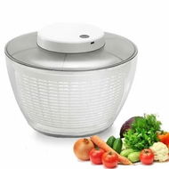 Detailed information about the product Electric Salad Spinner Lettuce Dryer 4.5L Capacity Bowl Colander Family Meals Parties Squeeze Bottle Draining System