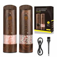Detailed information about the product Electric Salt and Pepper Grinder Set Automatic Pepper and Salt Grinder Refillable with 6 Adjustable Coarseness Ceramic Core with LED Light Rechargeable