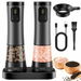 Electric Salt and Pepper Grinder Set Rechargeable Salt Grinder with Led Power Display Automatic Grinder with Storage Base for Kitchen. Available at Crazy Sales for $39.99