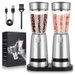 Electric Salt and Pepper Grinder Set, Stainless Steel Automatic Mill with 5 Adjustable Coarseness, Built?in LED Light with Charging Base. Available at Crazy Sales for $29.99