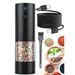 Electric Salt and Pepper Grinder with Warm LED Light, Adjustable Coarseness Large Capacity Automatic Salt Pepper Mill Grinder for Kitchen, Black. Available at Crazy Sales for $29.95