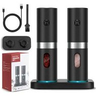 Detailed information about the product Electric Salt Pepper Grinder Set Mill Refillable With Rechargeable Base 2 Adjustable Coarseness Mills LED Light