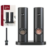 Detailed information about the product Electric Salt Pepper Grinder With Storage Base Adjustable Roughness Automatic Electronic Spice Grinder (Black)