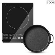 Detailed information about the product Electric Smart Induction Cooktop And 30cm Cast Iron Frying Pan Skillet Sizzle Platter