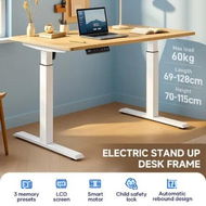 Detailed information about the product Electric Stand Up Desk Frame Adjustable Rising Base Legs for Sit and Standup Table Workstation Computer Heavy Duty Motorised Underframe Single Motor