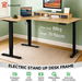 Electric Stand Up Desk Frame Sit and Standup Table Base Legs Heavy Duty Rising Standing Underframe Height Adjustable L Shaped Smart Motor Carbon Steel. Available at Crazy Sales for $229.95