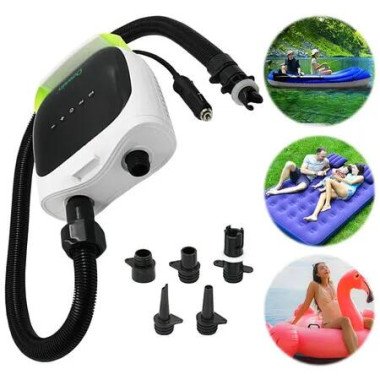 Electric SUP Air Pump Dual Stage Inflation Paddle Board Pump Auto-Off Portable Pump for Inflatable Paddle Boards Boats Mattress