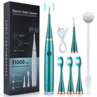 Detailed information about the product Electric Tooth Cleaner Dental Calculus RemoverTooth Scraper Teeth Cleaning Kit With 3 Cleaning Heads 5 Modes Oral Mirror Green