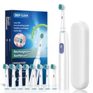 Detailed information about the product Electric Toothbrush Rotary TypeC Power Rechargeable Teeth Deep Cleaning Birthday Christmas Gifts Oral Care Set 8 Replacement Heads Travel Case Col. White