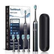 Detailed information about the product Electric Toothbrush With 6 Modes,4 Brush Heads,Usb Rechargeable Sonic Deep Cleaning Toothbrush,Suitable For Home And Travel Color Black