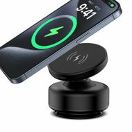 Detailed information about the product Electric Vacuum Suction Cup Wireless Charger Phone Mount 360 Degree Rotatable Car Magnetic Phone Holder for Gym/Glass/Smooth Surface,Black