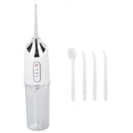 Detailed information about the product Electric Water Flosser Cordless for Teeth 3 Modes 4 Jet Tips Cleaning and Flossing Water Dental 220ml, White