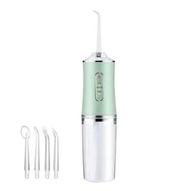 Electric Water Flosser Cordless for Teeth 3 Modes 4 Jet Tips Cleaning and Flossing Water Dental Portable Floss Irrigator Oral Water Flossed Rechargeable Tonsil Stone Travel (Green)