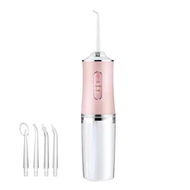 Detailed information about the product Electric Water Flosser Cordless for Teeth 3 Modes 4 Jet Tips Cleaning and Flossing Water Dental Portable Floss Irrigator Oral Water Flossed Rechargeable Tonsil Stone Travel (Pink)