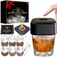 Detailed information about the product Electric Whiskey Smoker Kit Built-in Lighter,Rechargeable Cocktail Smoker Kit with 6 Wood Chips,Old Fashioned Drink Smoker Kit,Bourbon Whiskey Gifts